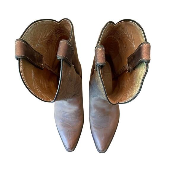Justin Western Cowboy Boots‎ Brown Leather 7.5 C USA main image 7